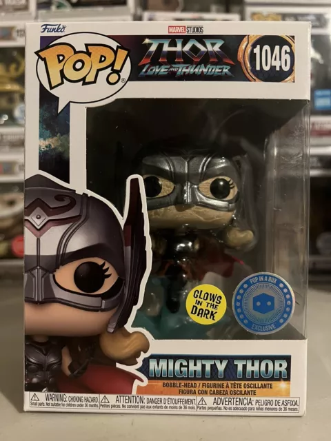 Funko Pop Mighty Thor 1046 Glow In Dark Pop In A Box Exclusive Marvel Mint/Nm