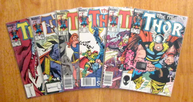 Lot of *6* MIGHTY THOR: ≈ #351-361 (VF/NM) **Simonson!** Very Bright & Glossy!