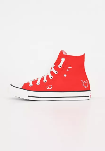 CONVERSE Sneakers Donna   Sneakers da donna rossa con cuoricini modello CTAS HI<