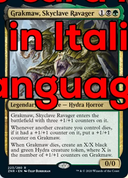 Grakmaw, Skyclave Ravager 2x FOIL ZNR MTG Zendikar Rising Rare MINT black green Grakmaw, Skyclave Ravager 2x FOIL ZNR MTG Zendikar Rising Rare MINT black green