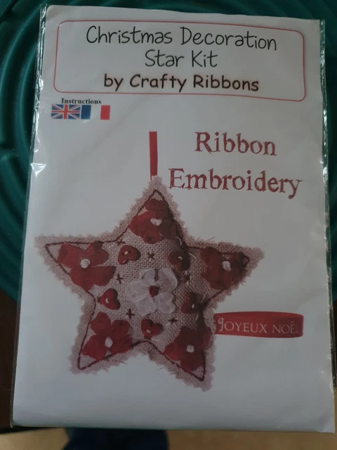 Nuevos kits de bordado de cinta artesanal estrella árbol de Navidad