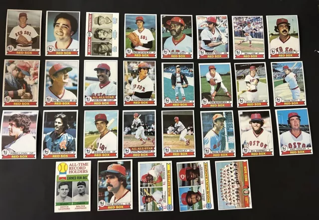 1979 Topps BOSTON RED SOX Complete Set of 29 CARL YASTRZEMSKI Fisk JIM RICE Lynn