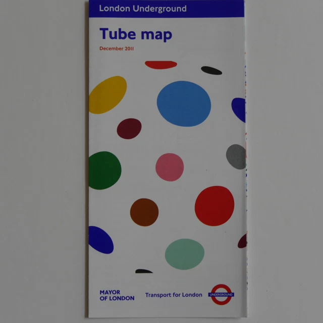 LONDON UNDERGROUND TFL pocket tube map December 2011 Yayoi Kusama Polka