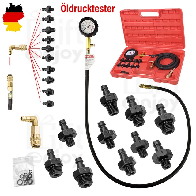 Öldruckmesser Schlauch-Set 183cm - Kupferrohr Mit 7 Gewindeteilen Für Auto & LKW