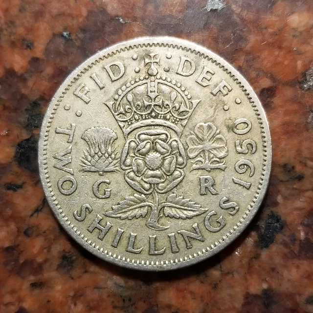 1962 Great Britain Two Shillings Coin - #B1899