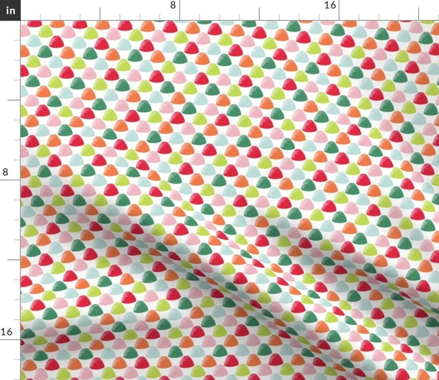 Holiday Christmas Colorful Sweets Candy Gumdrops Spoonflower Fabric by the Yard
