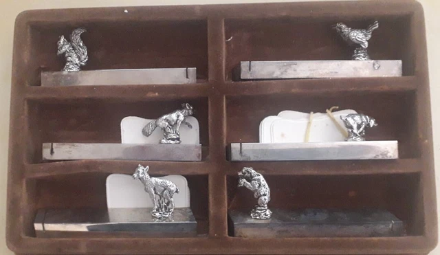 Coffret De 12 Porte-couteaux WMF En Métal Argenté Style Art Déco - Années 1900