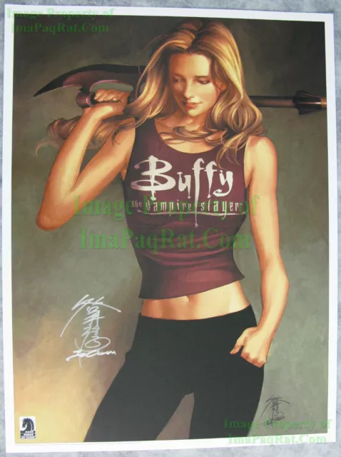 Buffy the Vampire Slayer Jo Chen Signed Lithograph Season 8 #1 Cover +BIN Bonus! 2
