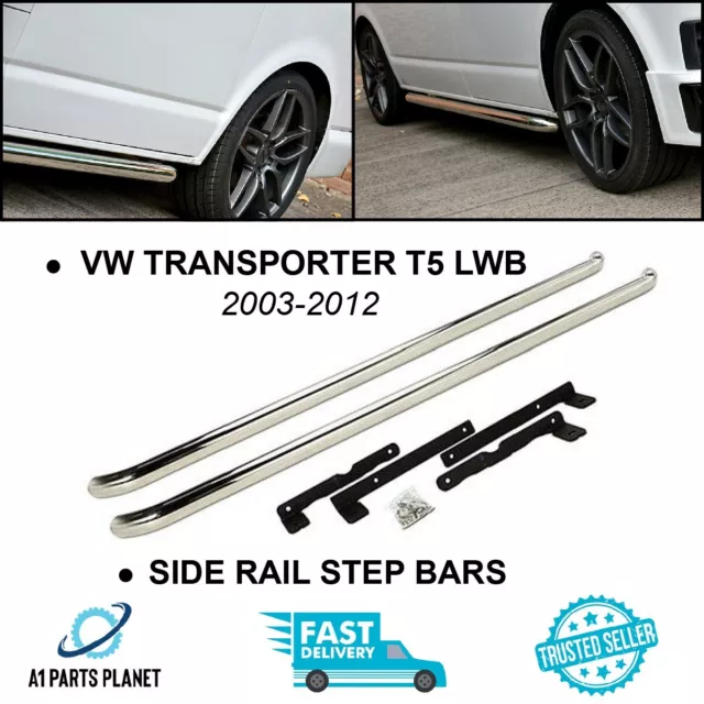 Fits Vw T5 Transporter Lwb Sportline Side Bars Oem Quality Stainless Steps