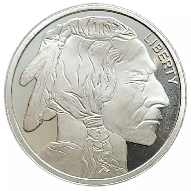 SilverTowne - Indian Head & Buffalo 1oz. Fine Silver Round!!