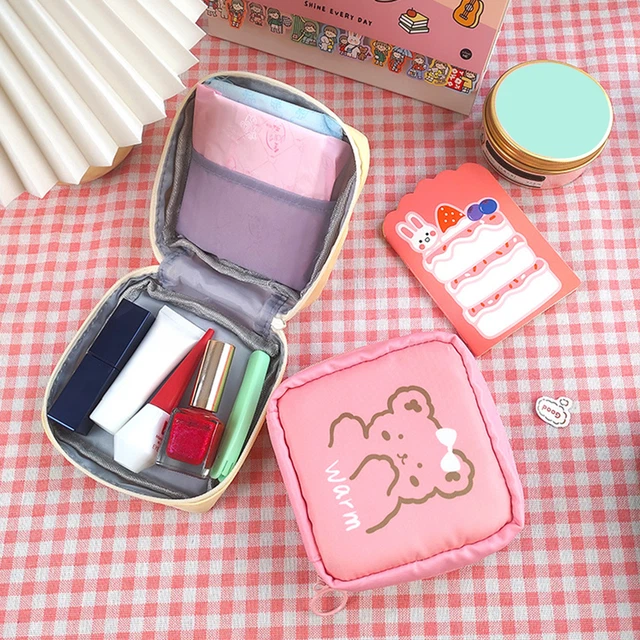 Bolso de almacenamiento de tampón sanitario portátil para mujeres bolsa de almacenamiento de maquillaje para regalo