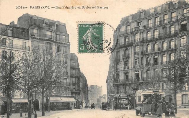 CPA - PARIS XVe - Rue Falguière au Boulevard Pasteur