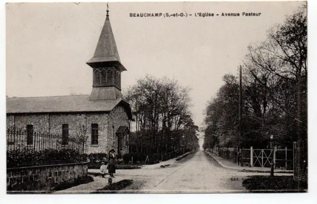 BEAUCHAMP - Val d' Oise - CPA 95 - l' Eglise avenue Pasteur