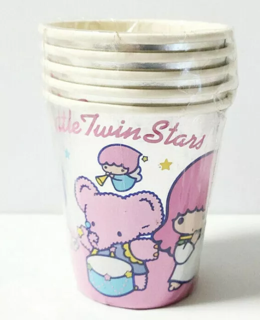 Little Twin Stars Paper foil Cup Ver,2 Old SANRIO 1985 Vintage Retro Rare