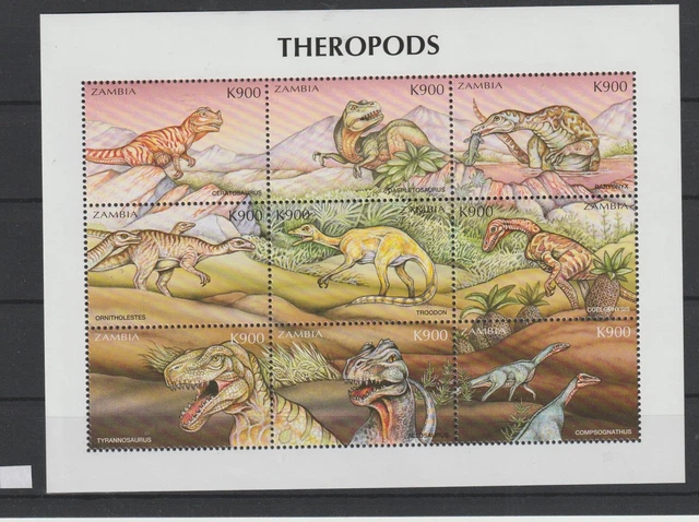 Zambia 1999 Fauna Prähistorische 9 V. MNH MF95694