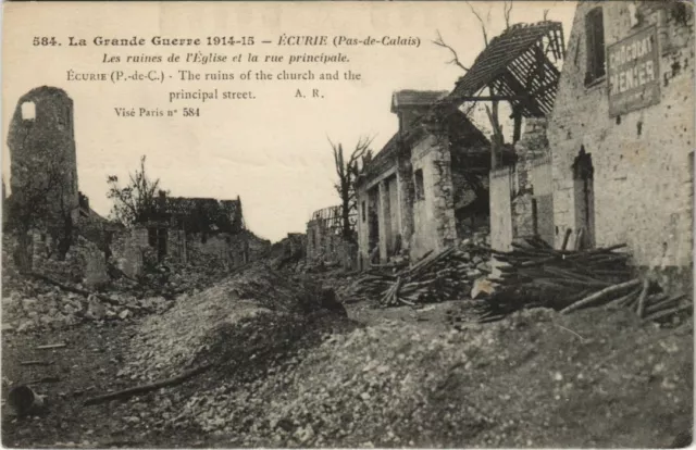 CPA ECURIE - Church Ruins and Main Street (139590)