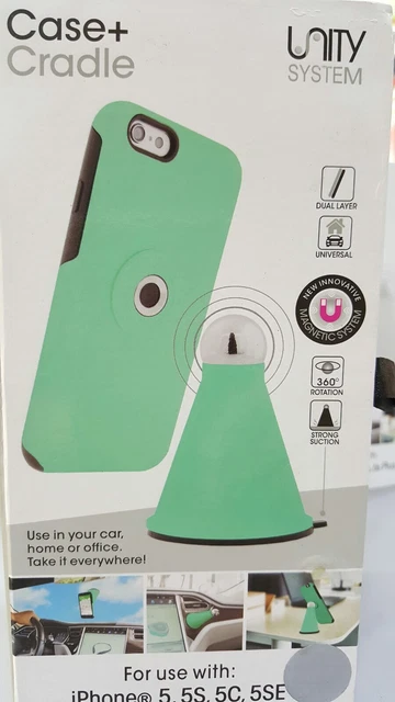 *POSTPOSTEN 10* X iPhone 5/5s/5c/SE in grün | magnetische Handyhülle und Dockingstation