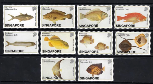 Singapore 2002 Natural History Drawings, 2Nd Series, Fish.  Sg1197-1206. Mnh