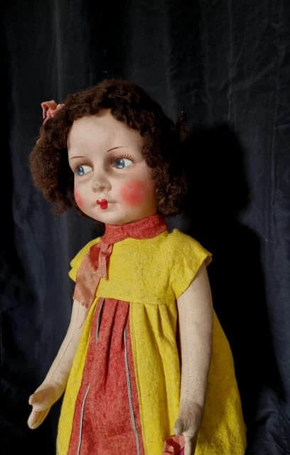 Poupée Ancienne 43cm Raynal – Fille, Très Bon état