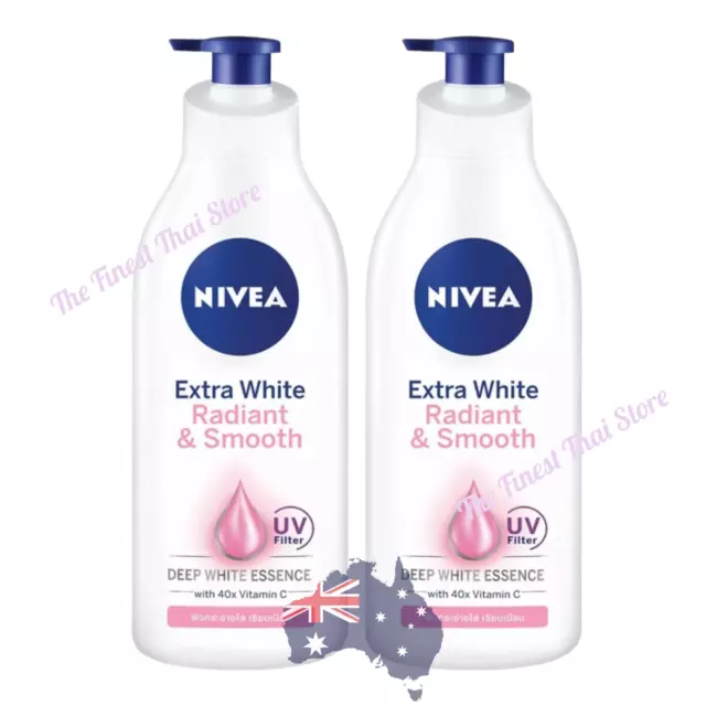 Nivea Extra White Radiant & Smooth Lotion Whitening 600 ml pack of 2 bottles