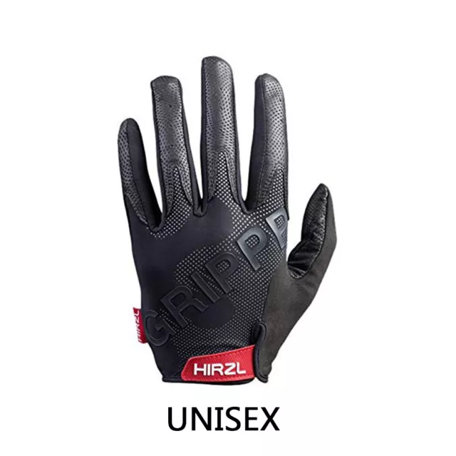 HIRZL Grippp Tour Black Full Finger 2.0 Leather Warm Gloves Bicycle All Weather