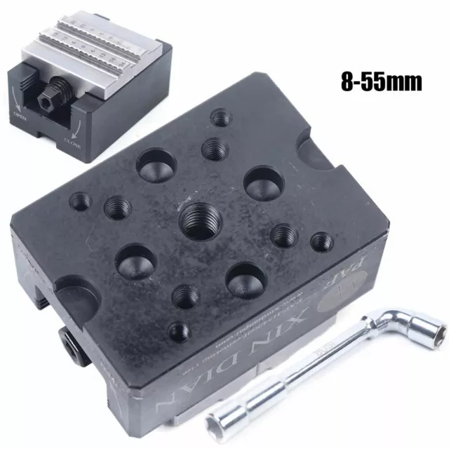 EDM CNC 3R Self-centering Vise Electrode Fixture Machining Tool 8-55mm 70Nm New