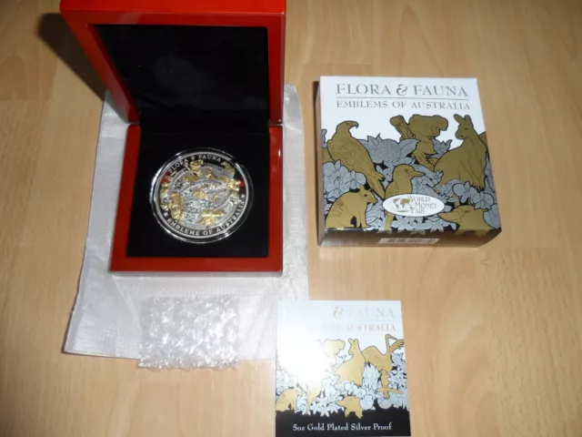 10$ Niue 2017 Flora & Fauna 5oz Unze Silber PP teilvergolded Auflage max 500 Ex.