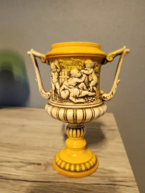 Vintage  Italy Porcelain Figural Urn / Cup / Vase -  Capodimonte