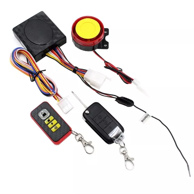 Universal Motorcycle Scooter Security Burglar Alarm Anti-theft System Two Keys