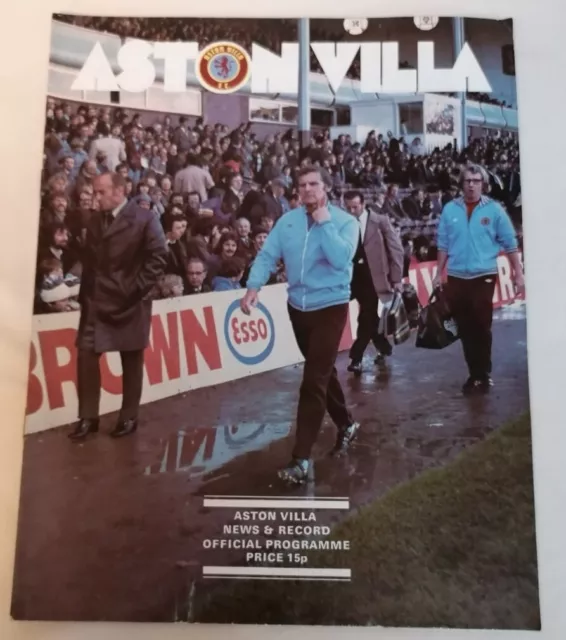 PROGRAMME - First Division Aston Villa Vs Norwich City Sat 23rd April 1977