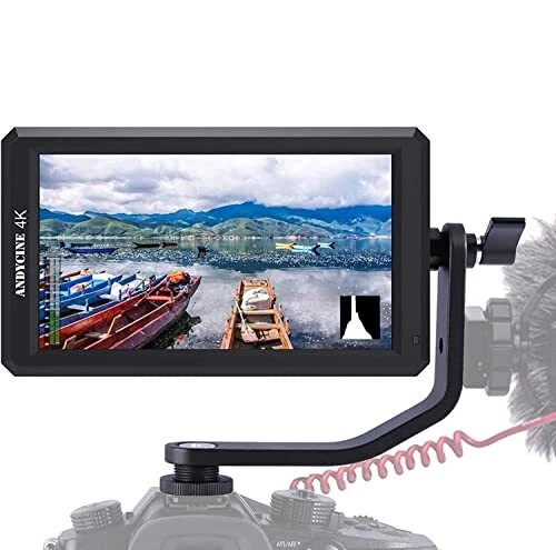 ANDYCINE A6 5.7 Inch HDMI Field Monitor 1920x1080 DC 8V Power Output Swivel A...