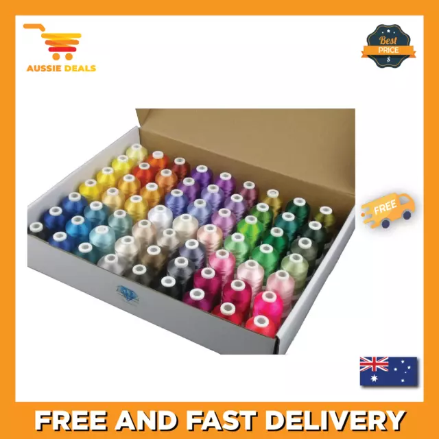 Simthread-63 Brother Colors Polyester Embroidery Machine Thread Kit 40 Weight-Au