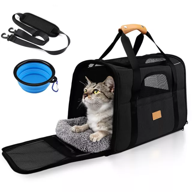 Cat Carrier Bag Soft Travel Folding Pet Dog Puppy Kennel Carry Cage Crate