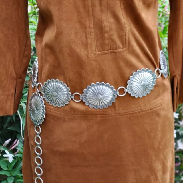 Waistband Metal Medallion Concho Chain Boho Waist Strap Trouser Dress Belts
