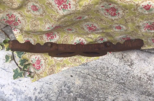 ANCIEN FRONTON EN BOIS SCULPTÉ « NOEUD » XIX Ème NAPOLEON III SHABBY CHIC RARE** 8