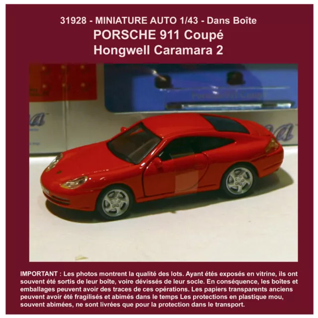 RARE! CARARAMA - PORSCHE 911 GT2 MINIATURE 1/43 VOITURE AUTO ANCIEN MODEL  REDUIT