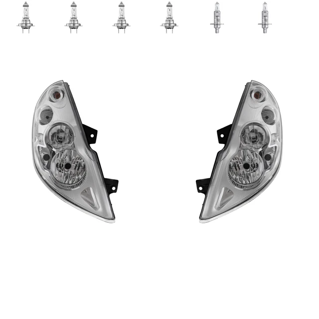 Kit Phares Avant Complet Gauche + Droit Pour Renault Master II 11/2003+ Avec Moteur Réglage - Compatible Nissan Interstar & Opel Movano