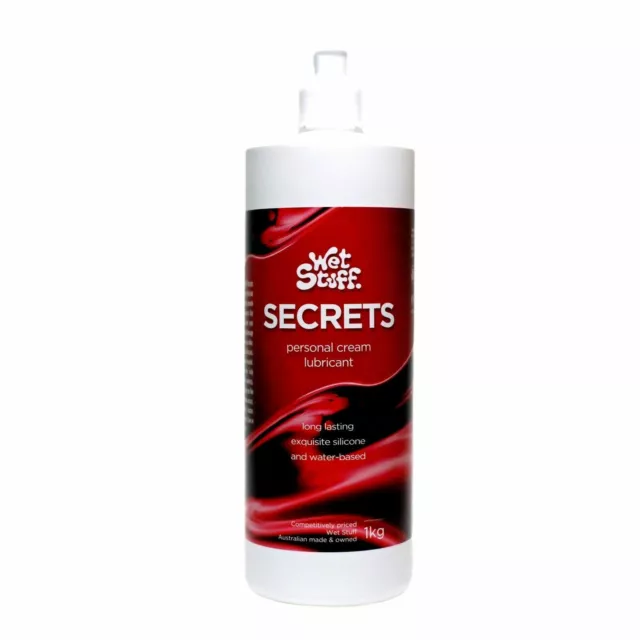 Wet Stuff Secrets 1kg Silicone & Water based Lubricant Cream Personal Sex Lube