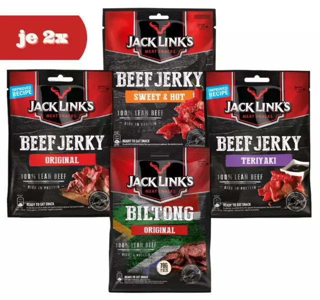 Jack Link‘s Beef Jerky MIX | 8 x 70g | Rindfleisch