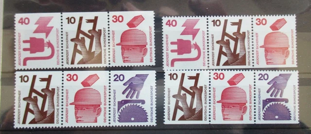 BRD 1973 Unfallverhütung ZD Mi Nr. W49/50, W53/54 postfrisch