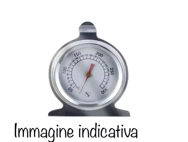 Termometro Indicatore Per Forno In Acciaio Inox Da 0°- 300° Acciaio