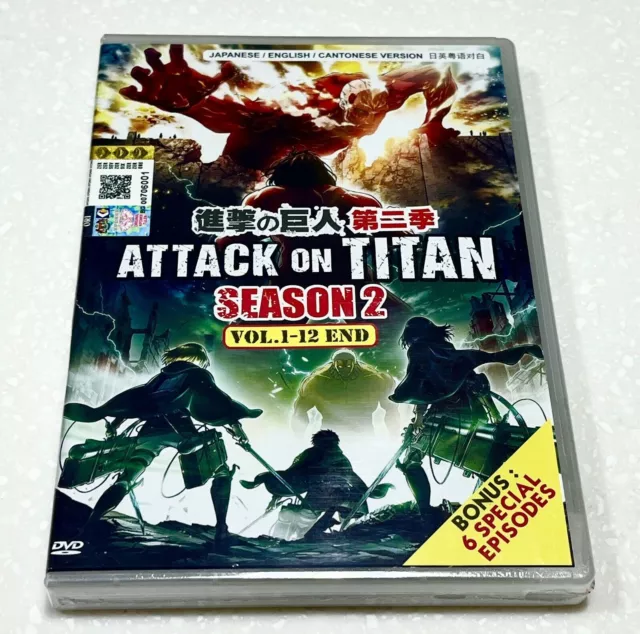 DVD ANIME ATTACK ON TITAN SEASON 1-4+ JUNIOR HIGH + 6 SPECIAL + 2 MOVIE ENG  DUB