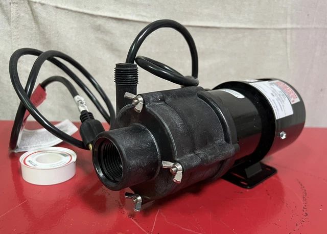 LITTLE GIANT 582604 Magnetic Drive Pump 1/10 HP 115V 1" FPT 1/2" MPT, 24.3 ft Ma