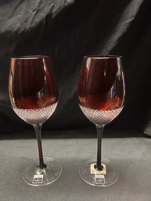 John Rocha at Waterford Lume Ruby Red Large Wine Glass - Ajka Crystal
