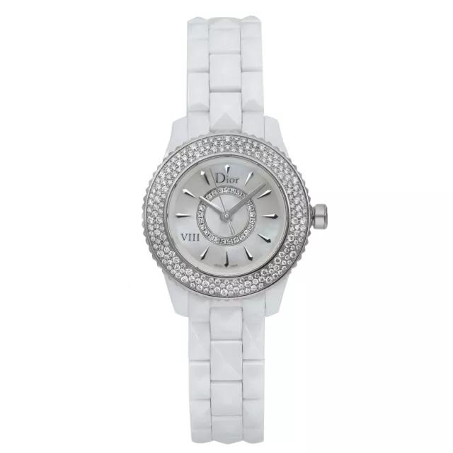 Christian Dior VIII Hi Tech Ceramic MOP Dial Quartz Ladies Watch CD1221E4C001