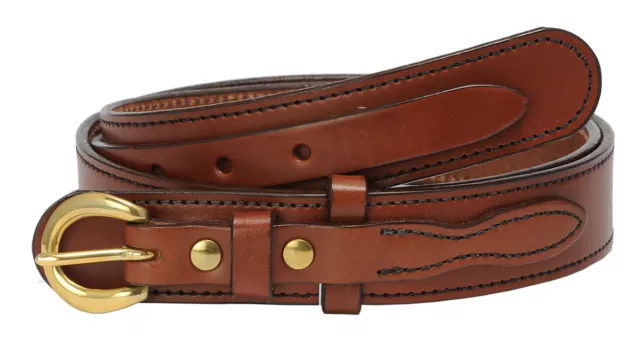AMISH HAND CRAFTED POLICE DUTY BELT 2 1/4" RANGER BELT 13oz BLK / BRN 30" - 50" 2
