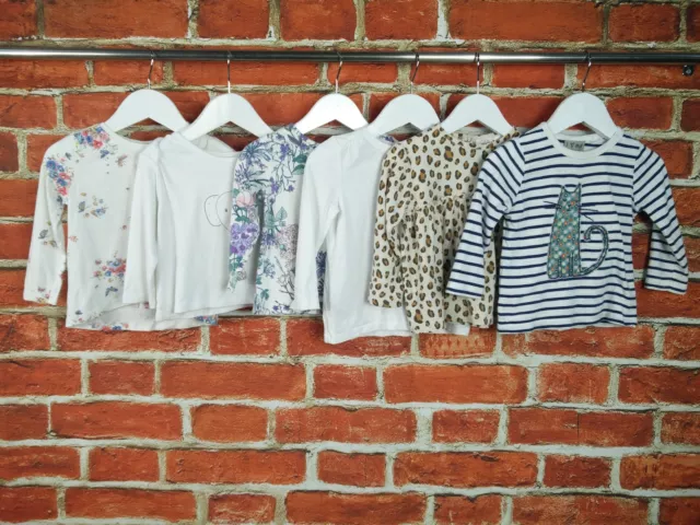 Baby Girls Bundle Age 9-12 Months Next M&S Zara T-Shirt Top Long Sleeve Set 80Cm