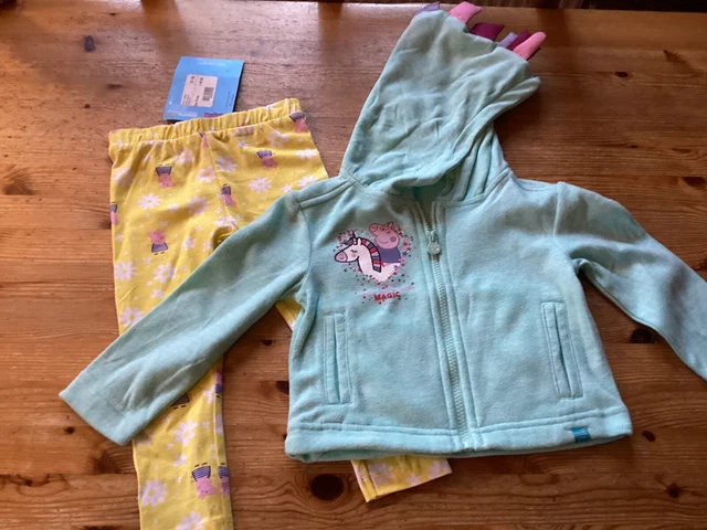BNWT Girls 2 Piece Peppa Pig 12-18 months Hoodie & Leggings