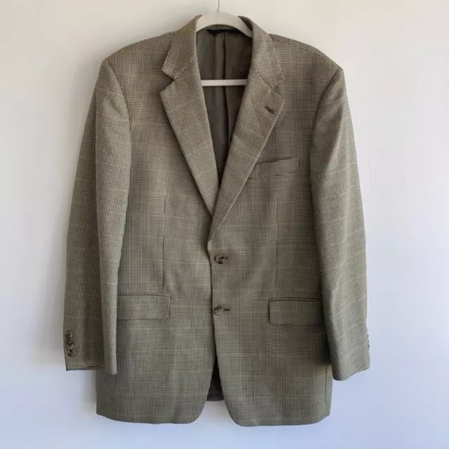 BURBERRY Sport Coat Blazer Plaid Silk Wool Blend Mens Size 40R