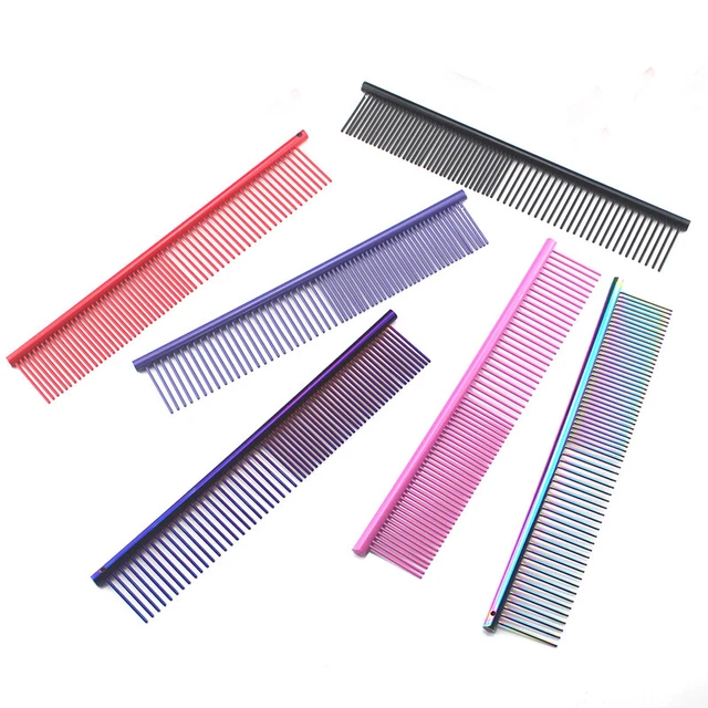 Stainless Steel Pet Dog Puppy Cat Comb Brush Hair Fur Trimmer Grooming Flea Comb